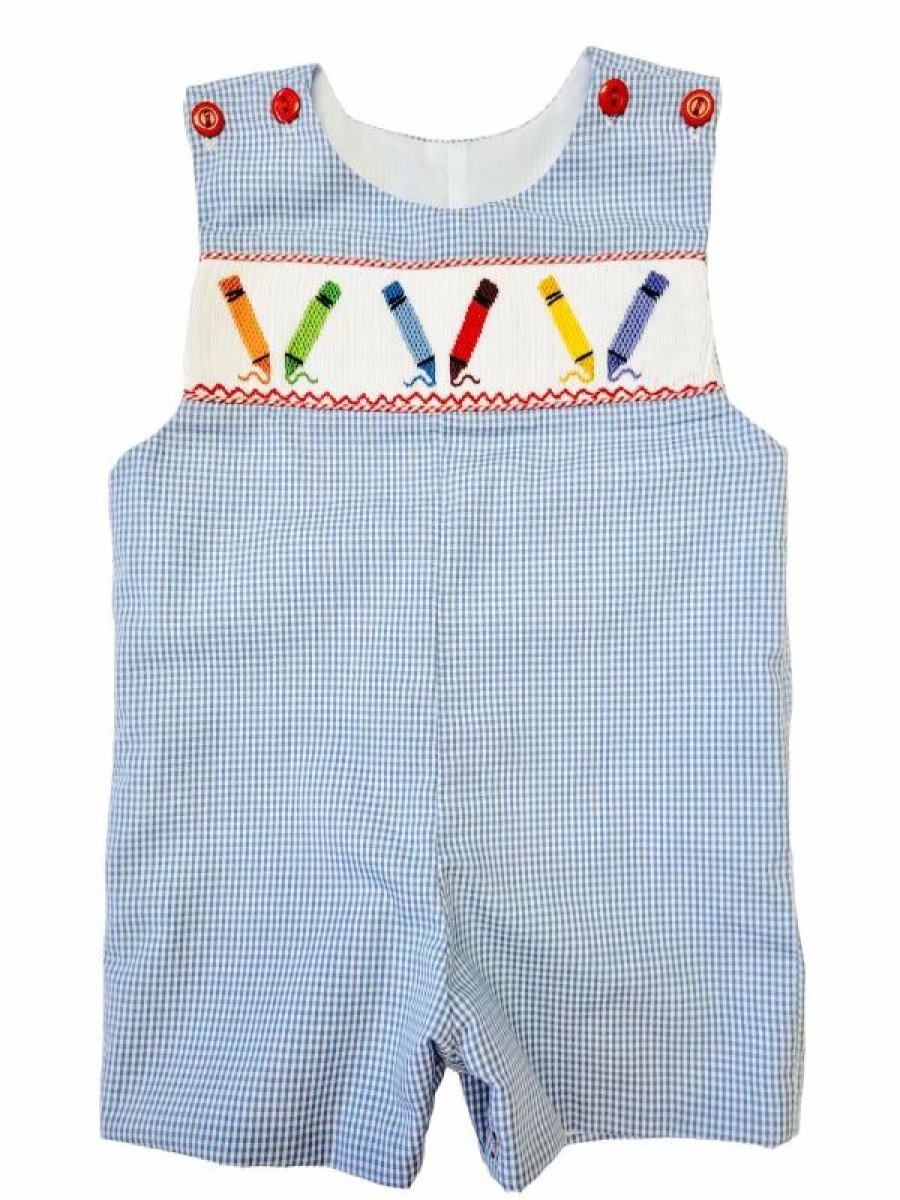 Little Boys (0-2 Years) | * Pete Crayon Smocked Jon Jon Lulu-Bebe Outlet Lblu